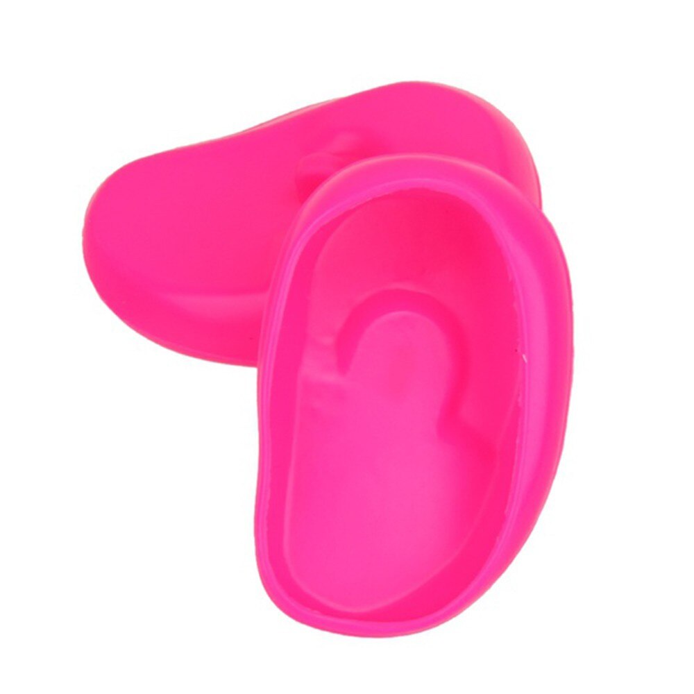 2 Pcs Salon Haarverf Clear Blue Siliconen Oor Cover Shield Kapper Geen Kleuring Oorbeschermers Bescherm Oren Fearless Verven