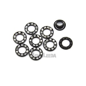 DIY 1 sets hand press tools + 100sets/lot 3colors 12mm round metal brass rhinestone eyelets glass grommets: Black Nickel