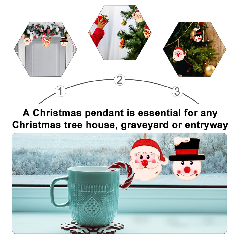 3 stuks hangende, lichtgevende, duurzame led-kersthangers als decoratie voor een feestje, thuis of op de kerstboom