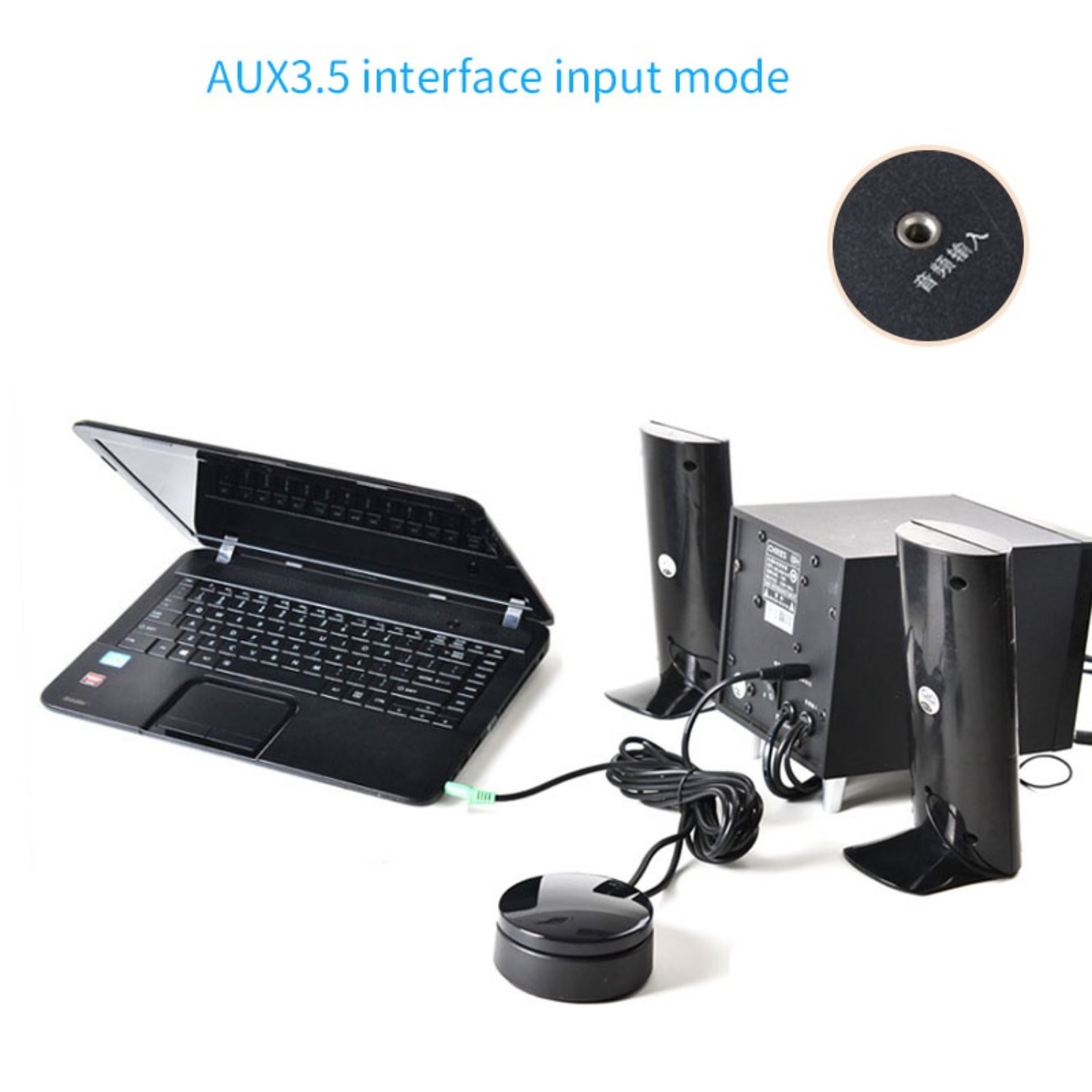 Przewodowy kontroler głośności audio Aux 3,5 mm Regulacja głośności sygnału za pomocą regulacji kabla dla systemu wzmacniacza głośników