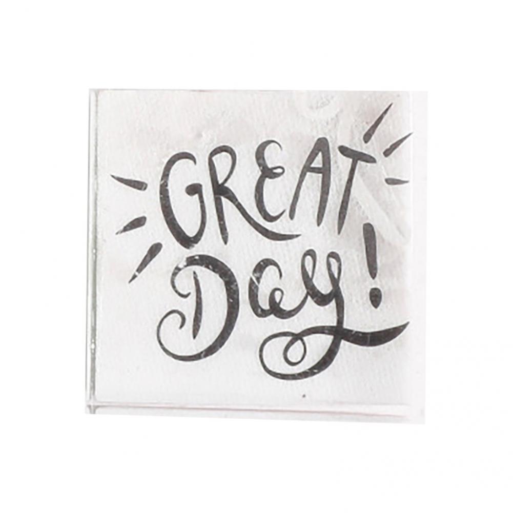 Transparent Warm Phrases Clear Stamp Rectangular Stamp Multifunctional for Home