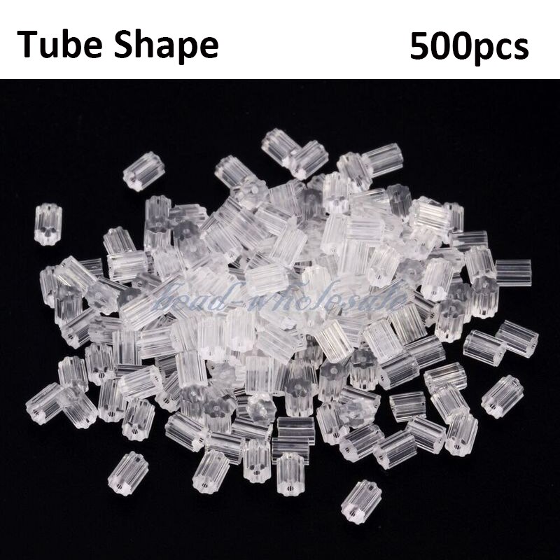 500/1000 pièces Silicone souple balle caoutchouc boucle d'oreille dos bouchon pour boucles d'oreilles bricolage boucle d'oreille résultats accessoires Tube bouchons d'oreille: 500Pcs Tube style