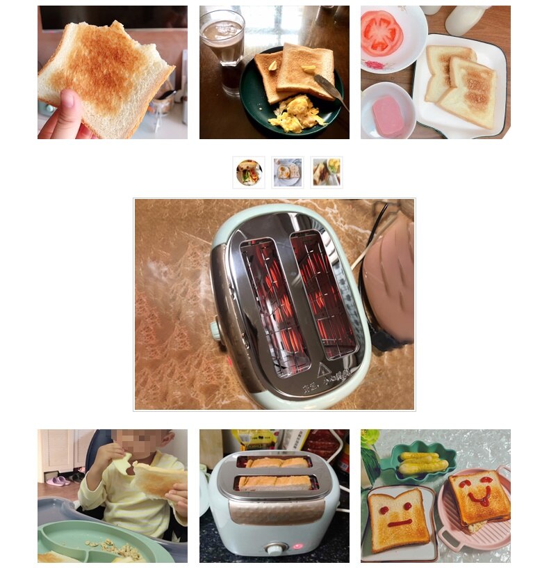 220V Household Electric Bread Baking Machine Mini Toaster Portable Breakfast Maker 6 Gear Auto Multi Bread Machine EU/AU/UK/US