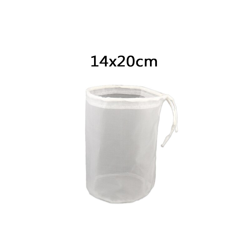 Brouwen Filter Bag 120 Mesh Cilinder Vorm Graan Brouwen Tas Nylon Uitpersen Brouwen Tas voor Bier Wijn Maken Food Grade emmer Filter: 14x20cm