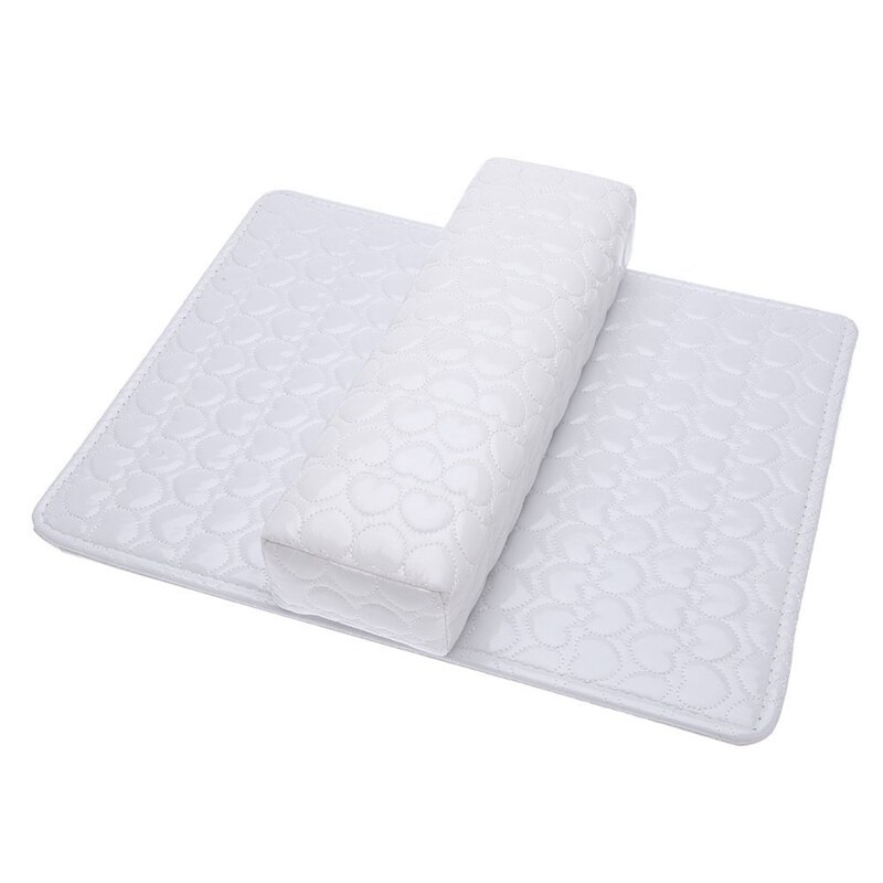 Coussin oreiller Salon main support Rectangle en cuir coussinet bras repos manucure Nail Art accessoires blanc