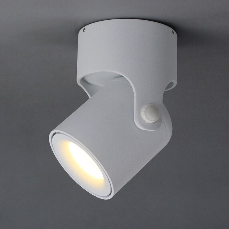 Aisilan ledet taklampe spot light downlight overflatemontert cob bakgrunnslys justerbar 180 grader foajé soverom lys
