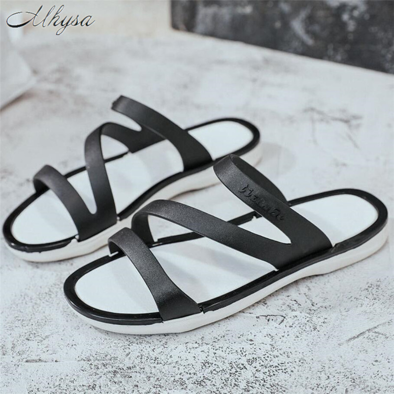 Mhysa dames slippers zomer slip on dames sandalen schoenen casual zachte leren slippers dames flats slippers schoenen