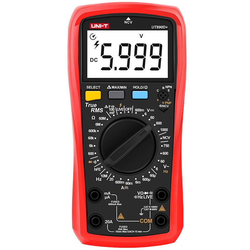 UNI-T UT890C UT890D+ Digital Multimeter True RMS Digital Multimeter Multifunctional Small Universal Meter: UT890DPlus