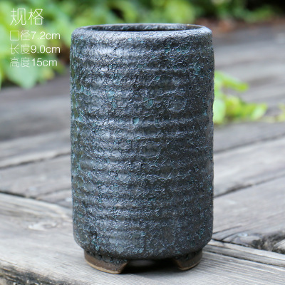 Ceramic Succulent Flower Pots Do Old Rust Stoneware Flower Pots Retro Breathable Perforated Kiln Variable Potted Plants