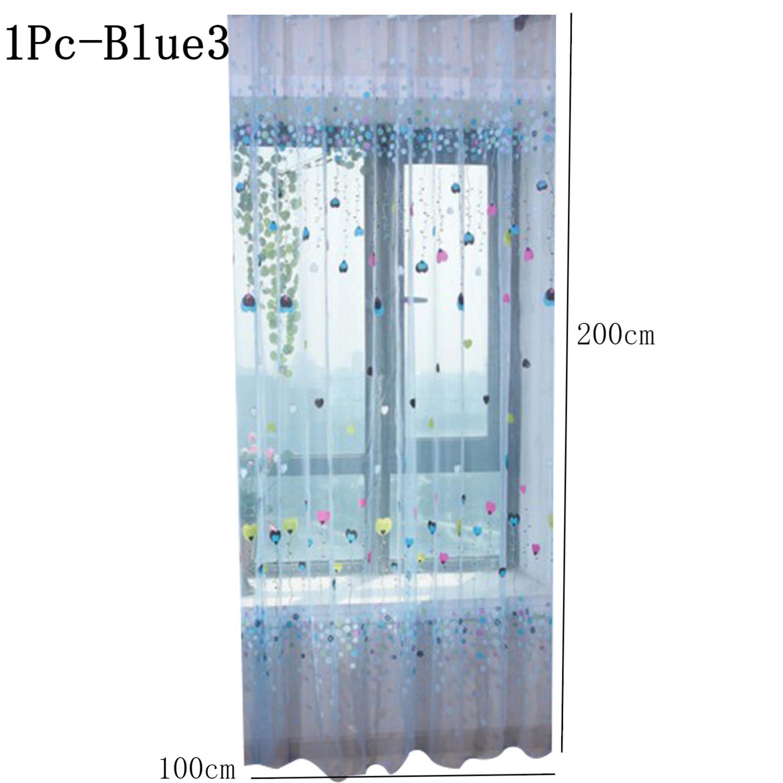 1Pc/2Pcs Soft Curtain 1*2m / 1*2.7m Lightweight Voile Curtain Reusable Polyester Peony Flower Printed Curtain Room Decoration: light yellow