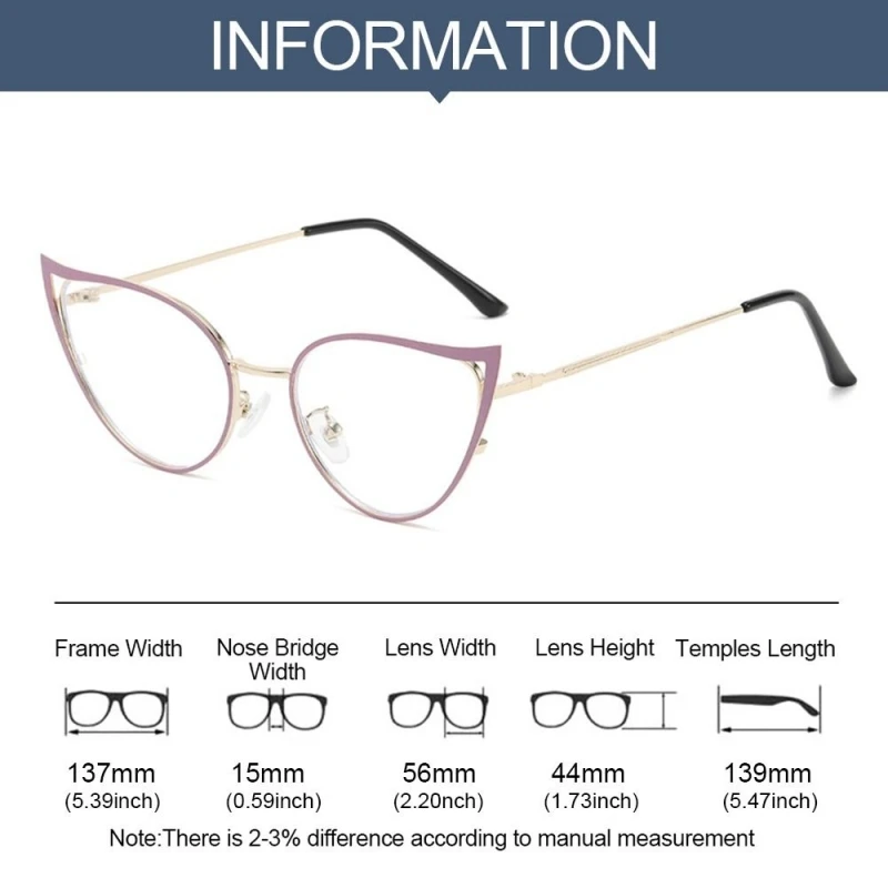 Gafas ultraligeras Unisex con personalidad, gafas antiazules con forma de ojo de gato ahuecadas, gafas ópticas decorativas de Metal a la