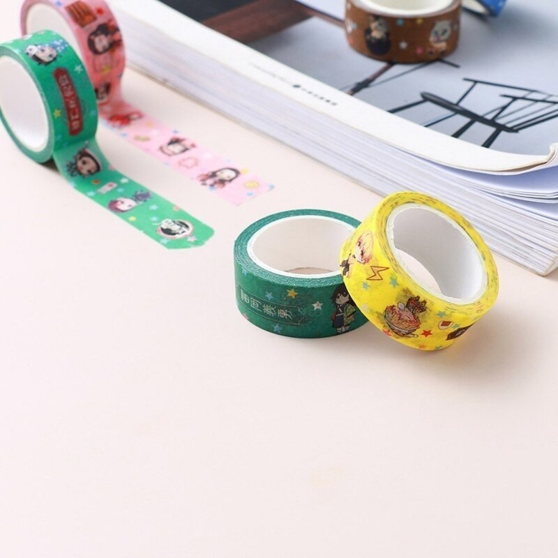 2 pieces/set of cartoon tape paper label sticker decorative Diy scrapbook masking office school supplies