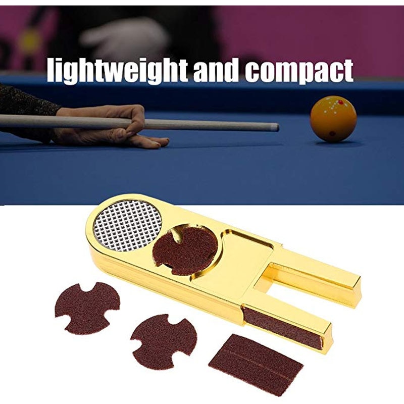 U-shape Cue Tip Shaper Repair Tool Tip Tool,Multi Functional Billiard Cue Tip Trimmer Shaper Tapper Repair Tool