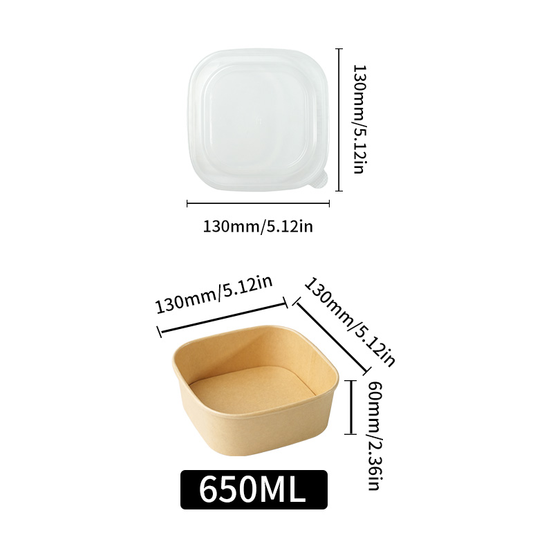 Quadratische Kraftpapier-Quadrat-Lunchbox, Einweg-Lunchbox, schnell-Lebensmittel-Verpackungsbox, Papierschalen mit Deckel, quadratische Bento-Boxen für Höhle Haushalt: Blau