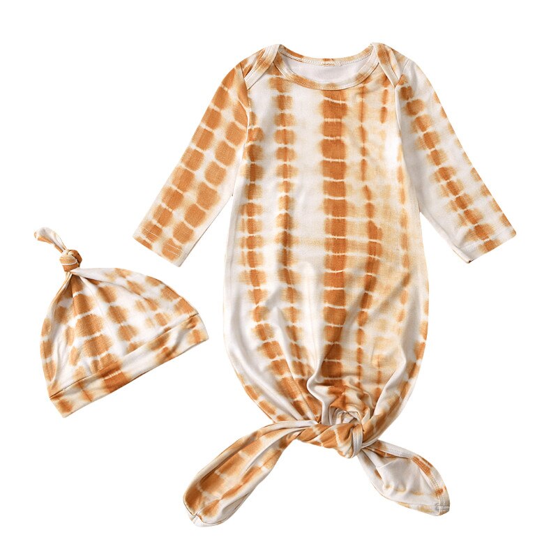 Lente Herfst 2 Stuks Baby Slaapzak Set, gedrukt Ronde Kraag Lange-Mouwen Een Stuk Zak + Hoed Voor Peuter Jongens, Meisjes: 3 / 70