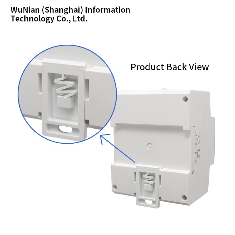 WuNian DDS1238-4RA01 Remote Prepaid RS485 Communication Real-time Detection of 35mm Guide Rail Smart Electric Meter