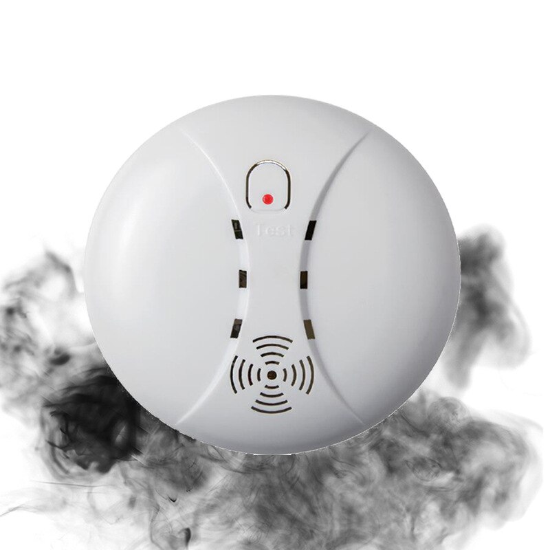 Tuya-sirena estroboscópica Wifi, sistema de alarma antirrobo de seguridad para el hogar, 433MHz, sirena de sonido y luz inalámbrica, compatible con Alexa y Google Home: 433 Smoke detector / Enchufe europeo