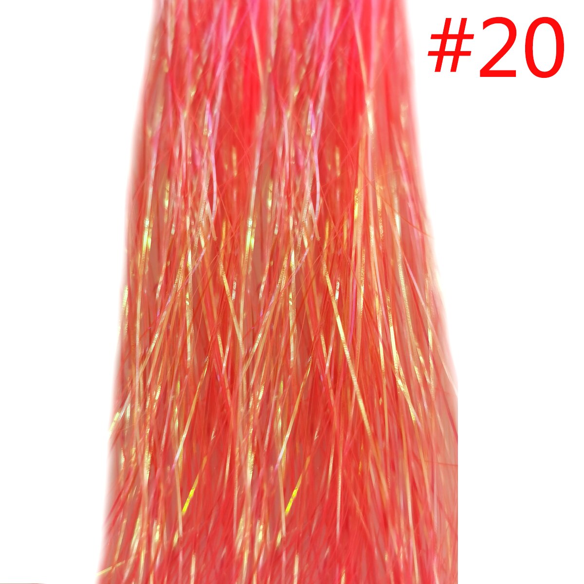 1PC Glitter Shiny Strands Hair Tinsel Dazzles Synthetic Hair Extensions Sparkle Women Accessories Threads For Hair Braids 90cm: 1pc color20