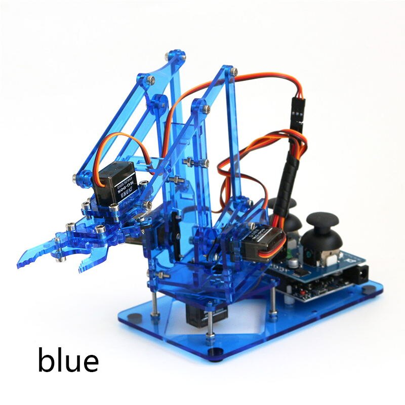 Mearm 4 dof arduino robotarm diy-sæt open source robotarmsæt ufærdig: Blå