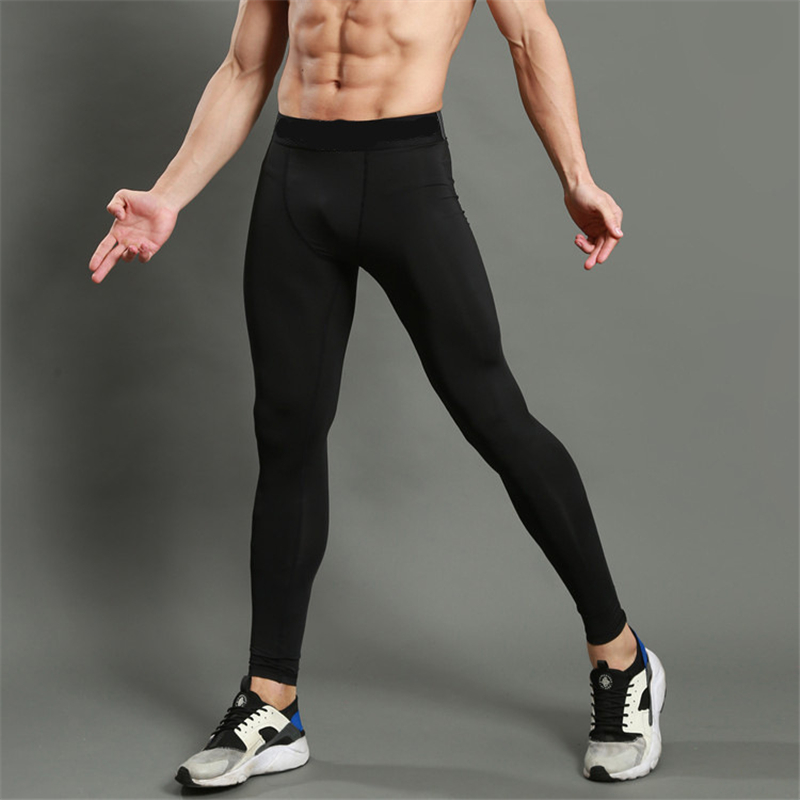Compressiebroek heren strakke legging dunne elastische onderkant Sport effen kleur onderbroek Fitness zachte broek
