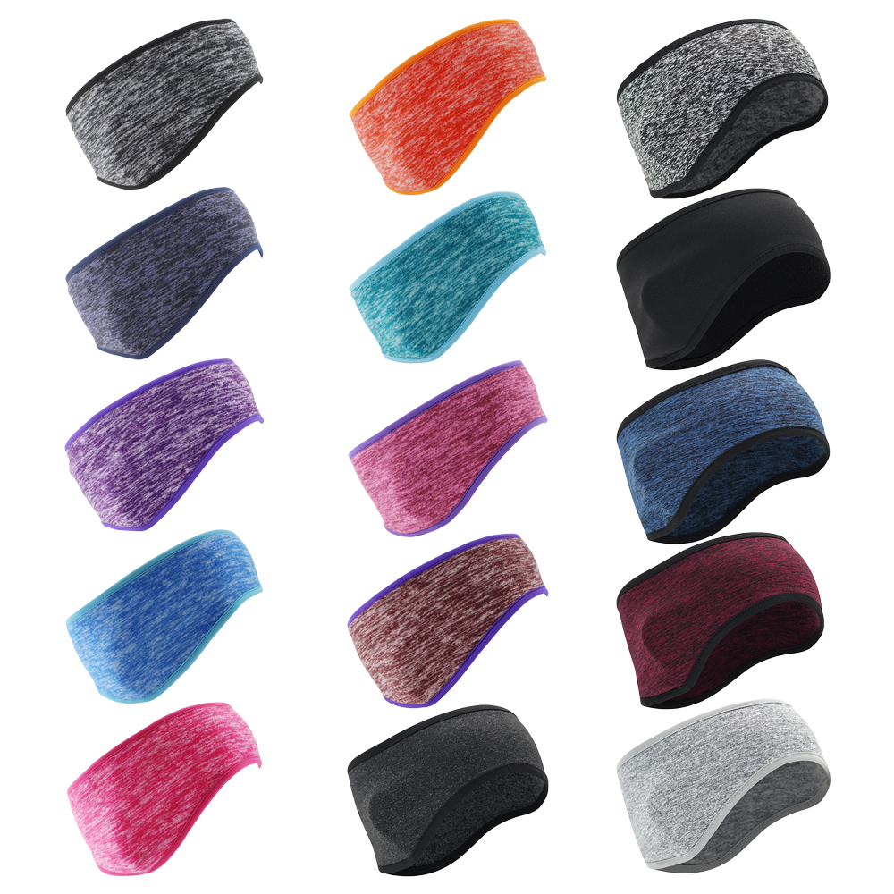 Ear Muffs Headband Women Men Winter Sweatband Running Headband Ear Warmer Fleece Ear Cover Outdoor Sports Hair Sweat Hair Bands