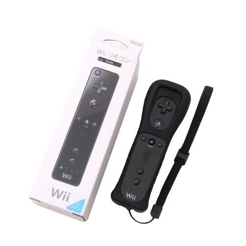 Mando a distancia inalámbrico Bluetooth con Sensor de movimiento negro para juego de consola Nintendo Wii