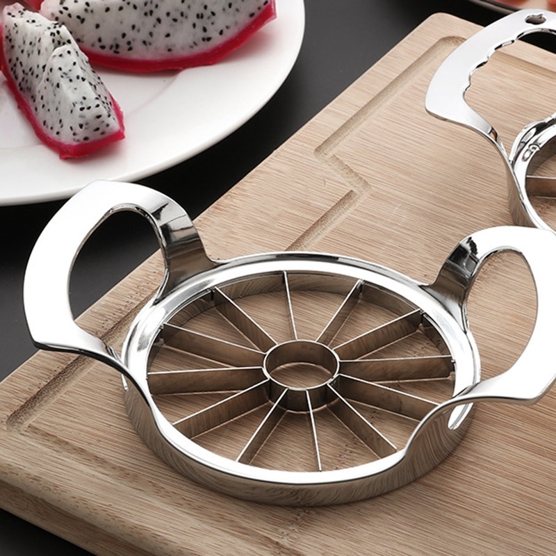 Kjøkkenverktøy rustfritt stål eplekutter skjærer grønnsak frukt verktøy kjøkkentilbehør eple lettskjært skjærekniv