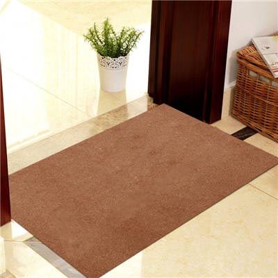 Hem dekorativ ytterdörr matta entré dörrmatta 40 x 60cm polyester svart brun tpr gummi halkfri golvmatta matta välkomstmattor: Tomt kaffe