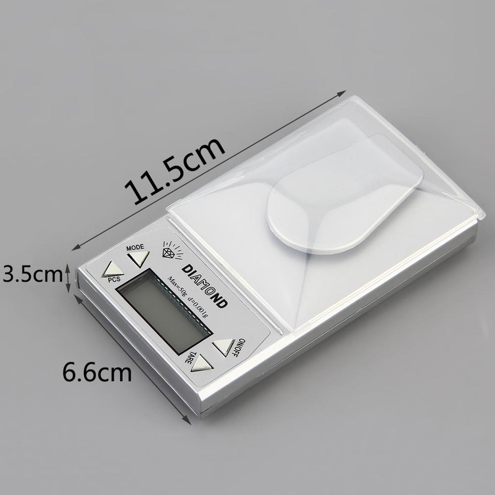 1pcs di Alta Precisione 50G 0.001g LCD Jewelry Digital Bilancia Lab Oro Erba Equilibrio Retroilluminazione Blu Grammo di Peso negozio in tutto il mondo Hot