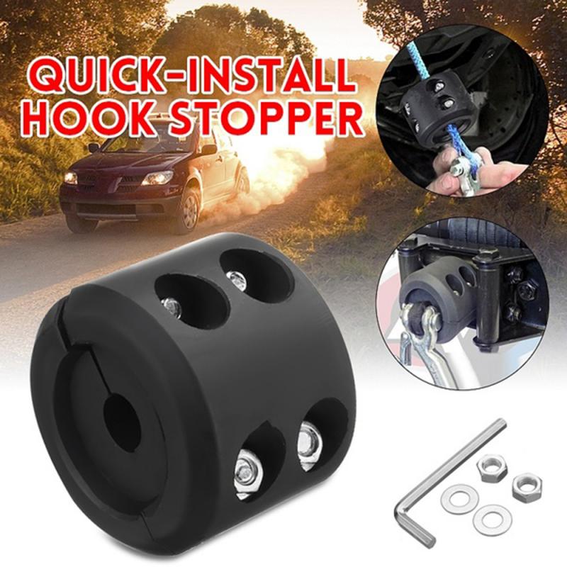 Bumpers Winch Cable Hook Stopper For ATV UTV Winches Winch Bump Stop ATV Winch Rope Auto Replacement Parts: Default Title