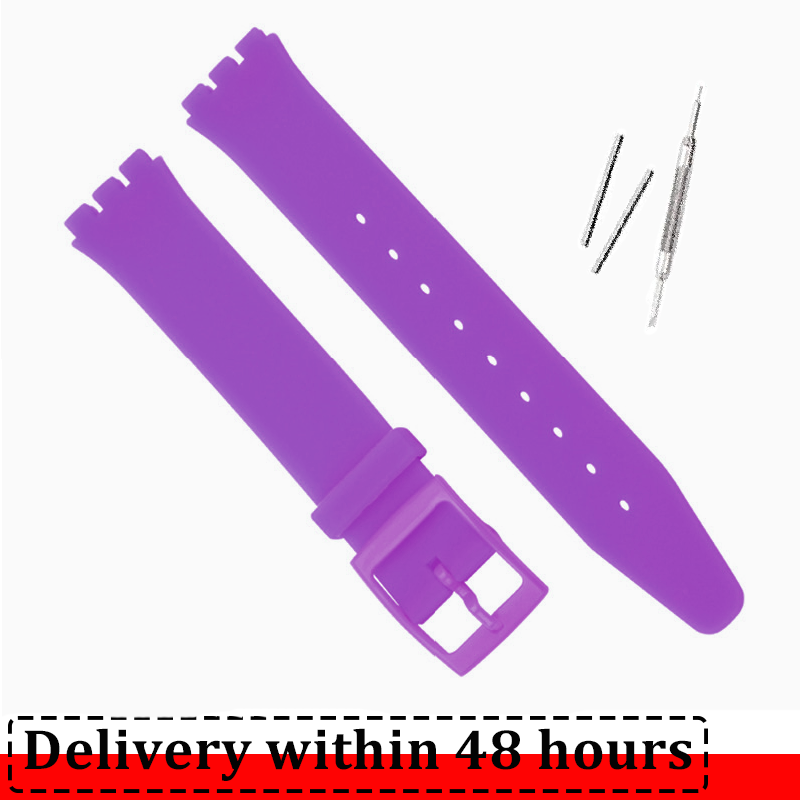 Silikonarmband für Swatch-Uhrenarmband, 16 mm, 17 mm, 19 mm, 20 mm, wasserdicht, weiches Gummi-Uhrenarmband, Handgelenk-Armbinde, Gürtel