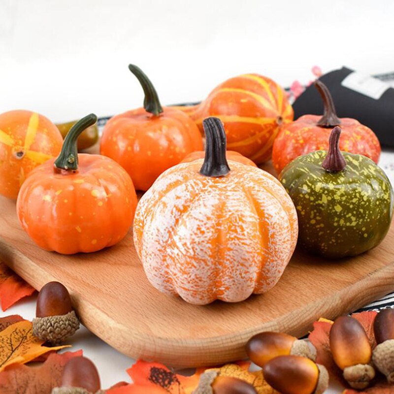 Halloween kunstige græskar ahorn fyr kegle taksigelse dag hjem fest dekoration diy håndværk hjem fødselsdagsfest bryllup dekoration