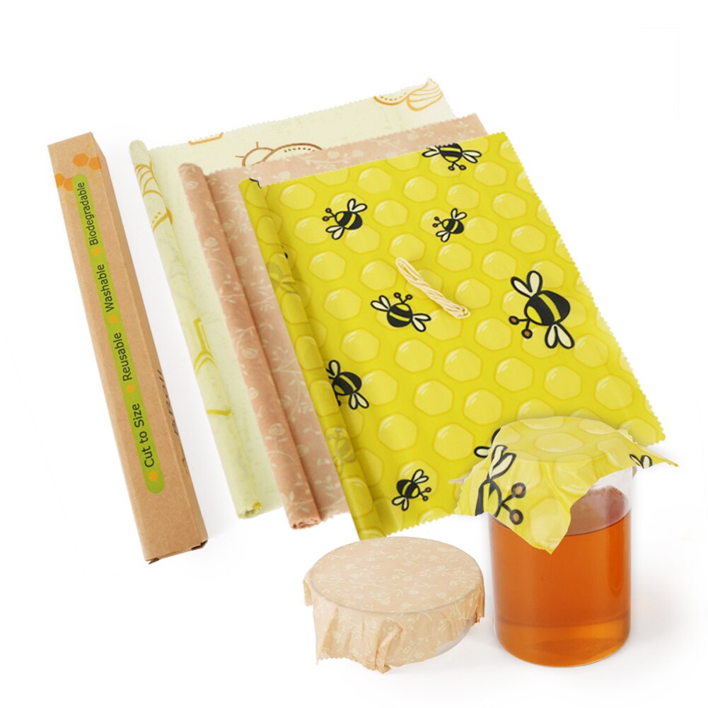 Food Beeswax Wrap Fresh-keeping Cotton Cloth For Kitchen Food Storage Sealed Packaging Food Reusable Kitchen Tools