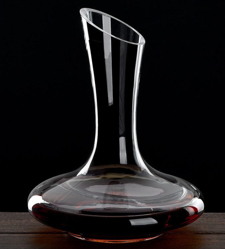 1000ML Superior Flat Base Red Wine Decanter Handmade Crystal Wine Pourer Premium Water Carafe Thickened Wall: 1000ml