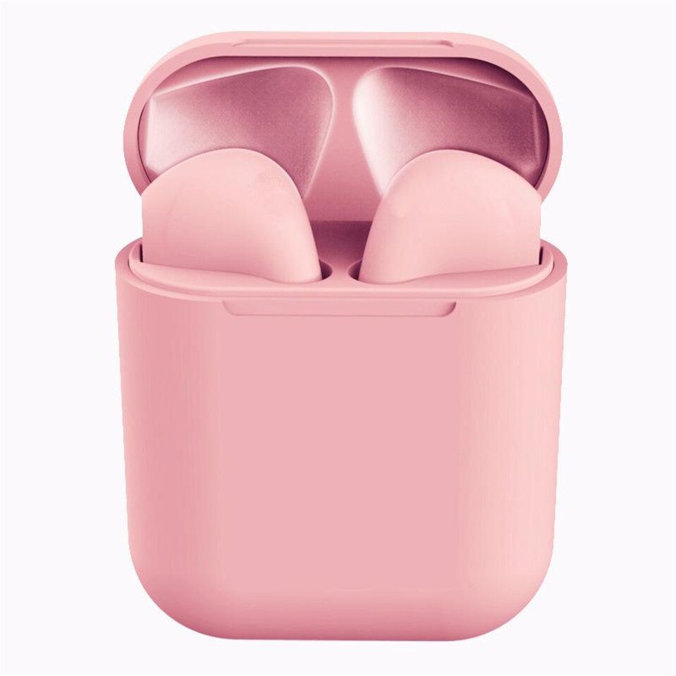 Macaron inPods 12 i12 TWS Auricolare Bluetooth Mini Cuffia Senza Fili Auricolari Bluetooth Auricolare con Box Di Ricarica Auriculars Fone: pink no box