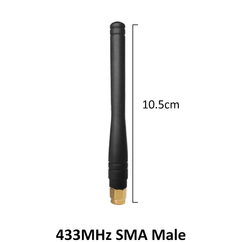 433MHz antenna 3dbi SMA Male Connector 433 mhz antena rubber waterproof antenne for wireless watermeter Gasmeter Lorawan Emeter