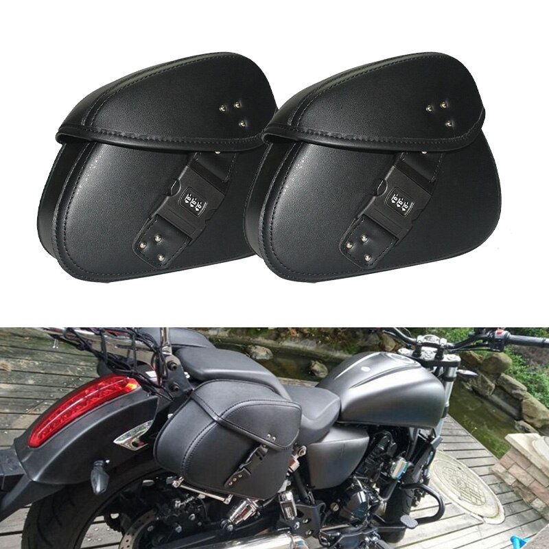 Motorcycle Waterproof Bag Motorcycle Saddle Bags Pu Leather Motorbike Side Tool Bag Out Door Luggage for Sportster XL 883 1200