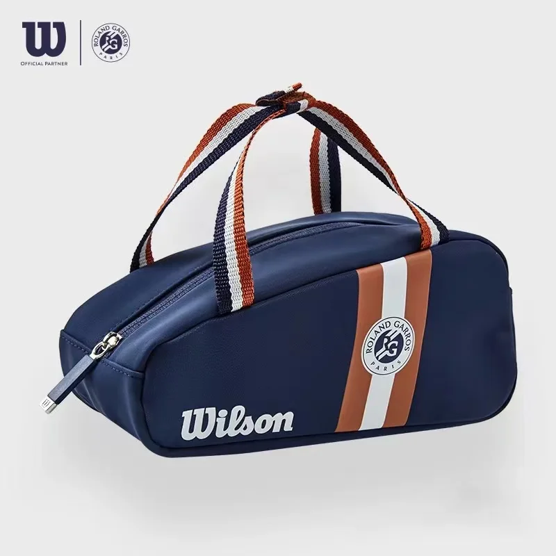 Wilson PU lederen kleine handtas Super Tour Tennisaccessoires Tas Roland Garros Mini reistas Racketsport ﻿: Licht Geel