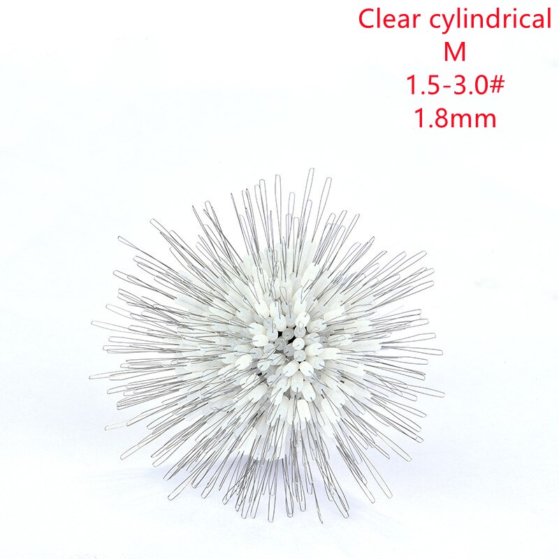 300 unids/lote de tapón de goma transparente flotador S M L tapón Bobber de pesca flotador cilíndrico Space Bean Fish Line Accesorios: clear cylindrical M