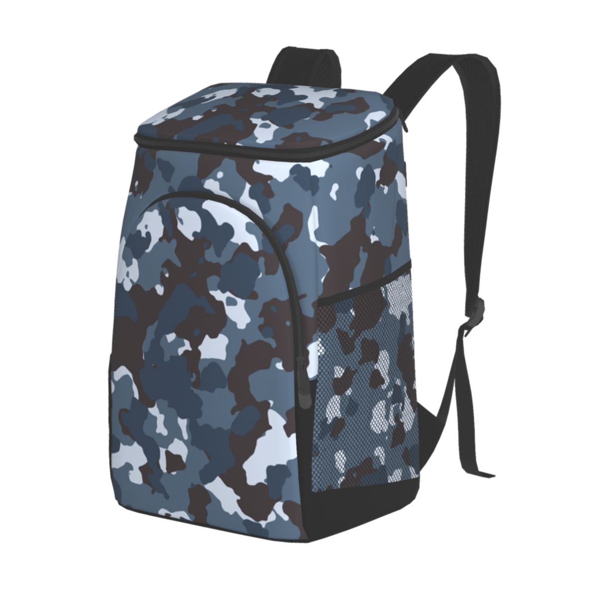 Camouflage 45 Cans Insulated Cooler Backpack Lunch Cooler Bag for Lunch Picnic Hiking Camping Beach Park Day Trips: Black 5