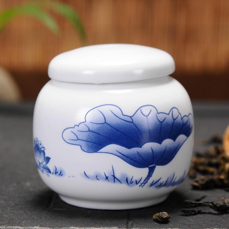 Mini boîte à thé Portable créative en céramique, récipient traditionnel chinois à thé avec motif de peinture chinoise