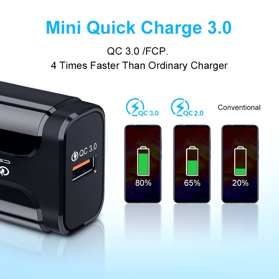 Quick Charge 3.0 Charger 9V 2a Snel Opladen Voor Oukitel WP2 Y4800 Wp5000 K12 Blackview BV9900 BV8000 Ulefone Power 6 Doogee