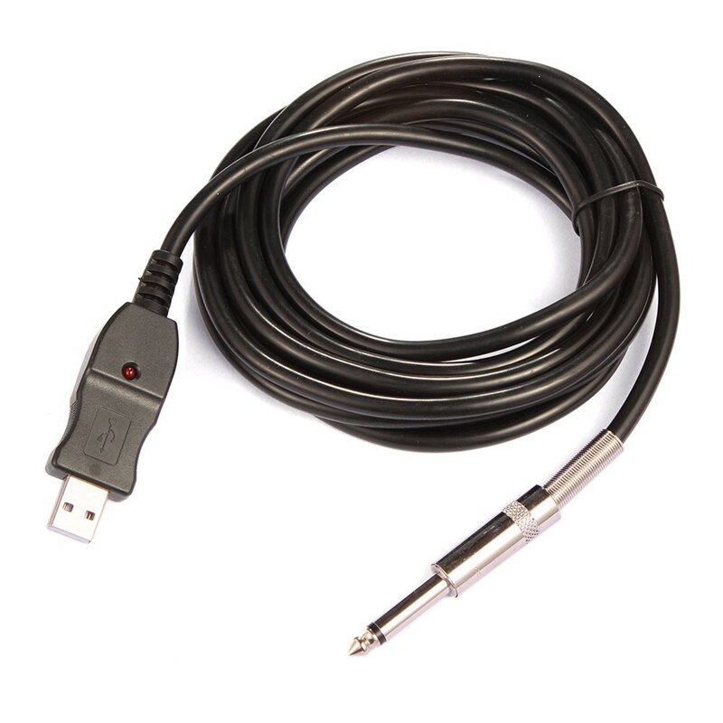 ABGZ-3M Gitaar Naar Pc Usb Opname Kabel Lead Adapter Converter Aansluiting Interface 6.5 Mm