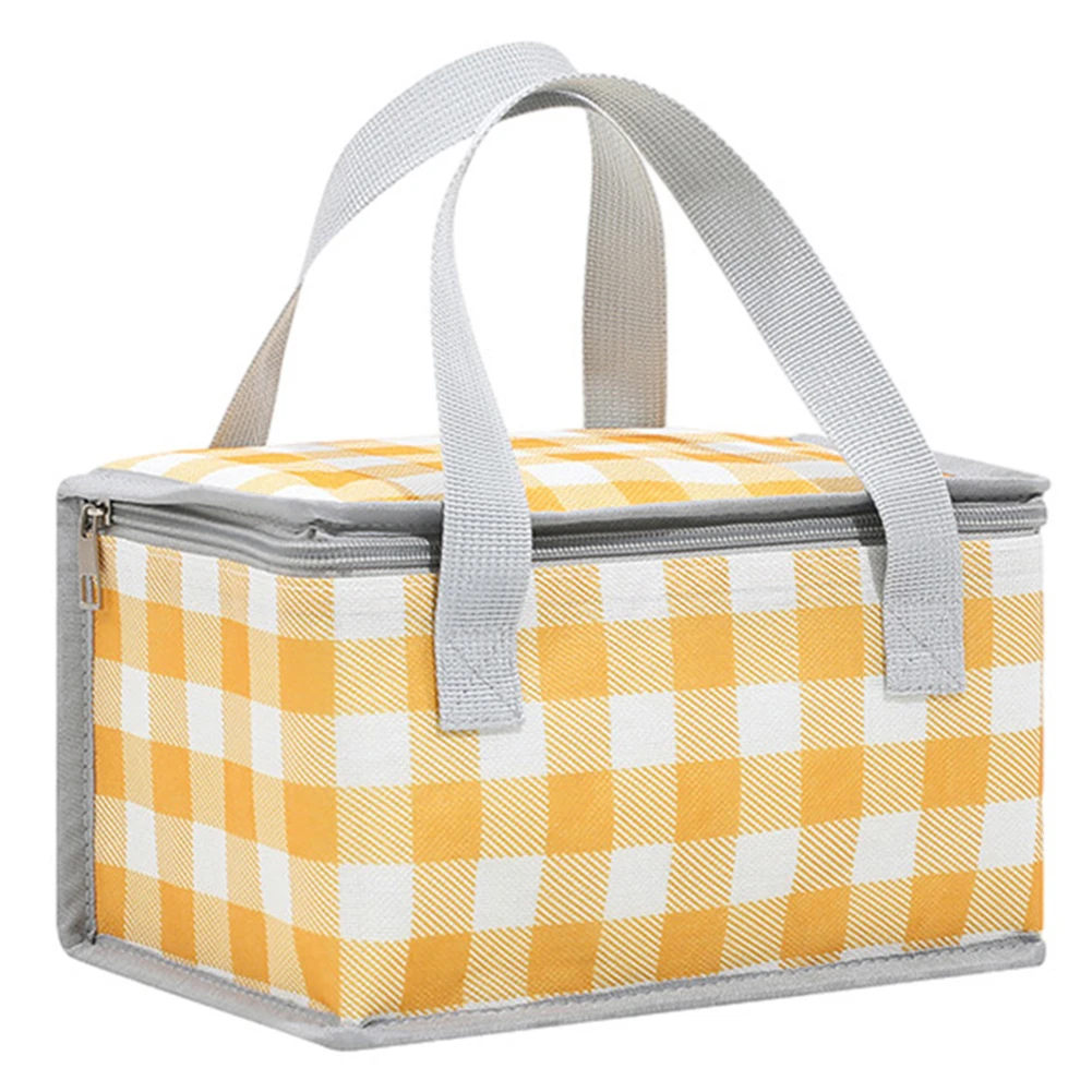 Picnic Bag Large Outdoor Cooler Box Portable Thermal Insulated Cooler Bag Camping Drink Bento Bags Picnic Supplies Picnic Bag: Yellow