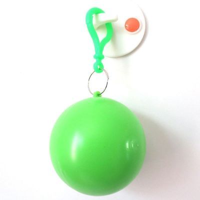 1Pcs Portable Raincoat Disposable Portable Rain Jacket Poncho Unisex Rainwear Keyring Ball