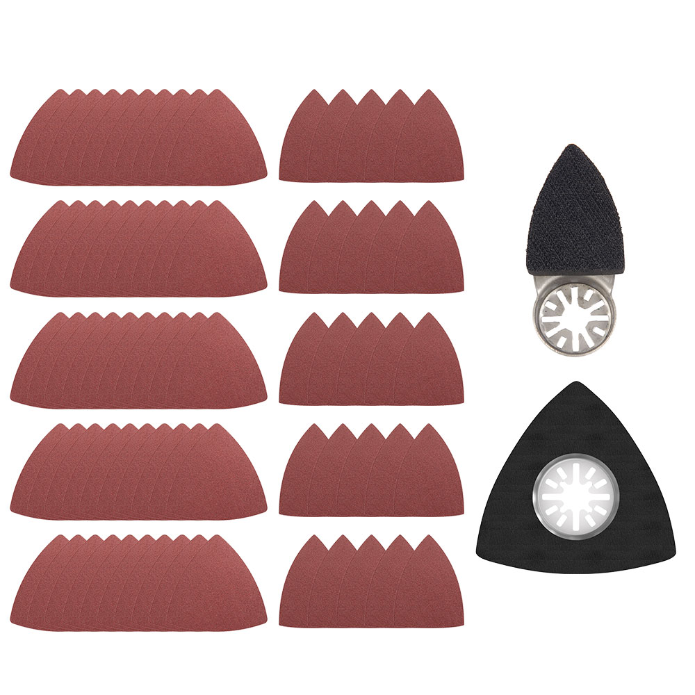 77Pcs Sandpaper Sanding Discs Hook Loop Sanding Paper Buffing Sheet 60/80/120/180/240 Grits Sandpaper Pads Oscillating Tools: Brown