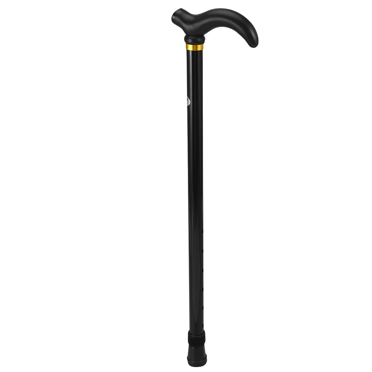 Bastón ajustable de 2 secciones para caminar, antideslizante, antigolpes, muleta de 4 cabezales, para senderismo y Trekking: black