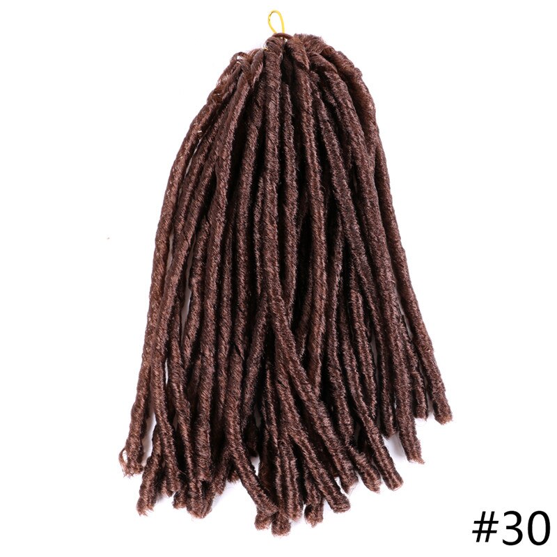 ZYR miękki Locs dredy syntetyczne przedłużanie włosów 14 cali 70g Ombre afro szydełkowe warkocze wysokotemperaturowe włókno: 30