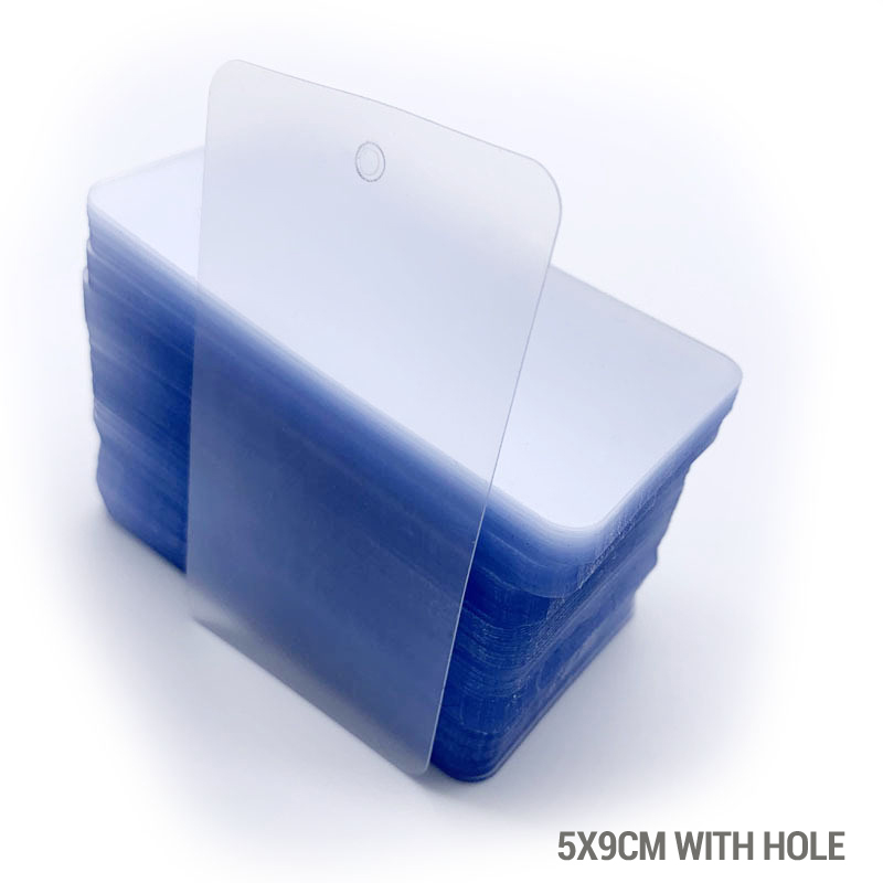 Blank transparent business pvc card without printing 86x54mm 90x50mm in thick 0.3mm Bookmark Clear Tag