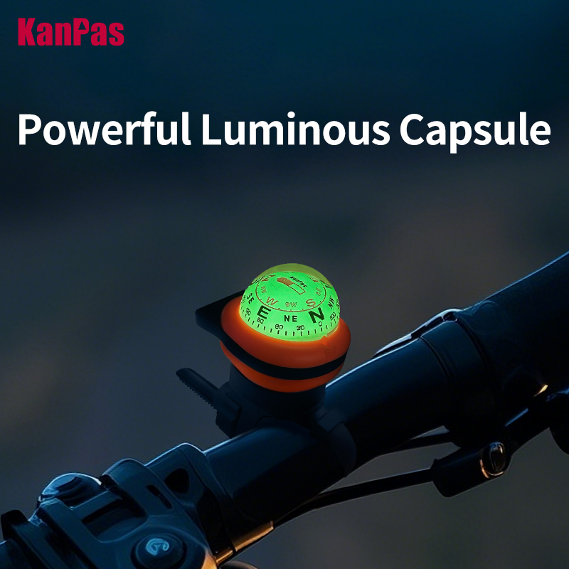Kanpas lysende sykkelkompass med låsesystem / sykler og motorsykler kompass / styrekompass / sykkeltilbehør